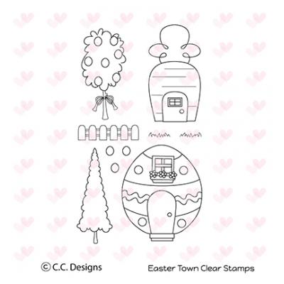 C. C. Designs Clear Stamps - Easter Town